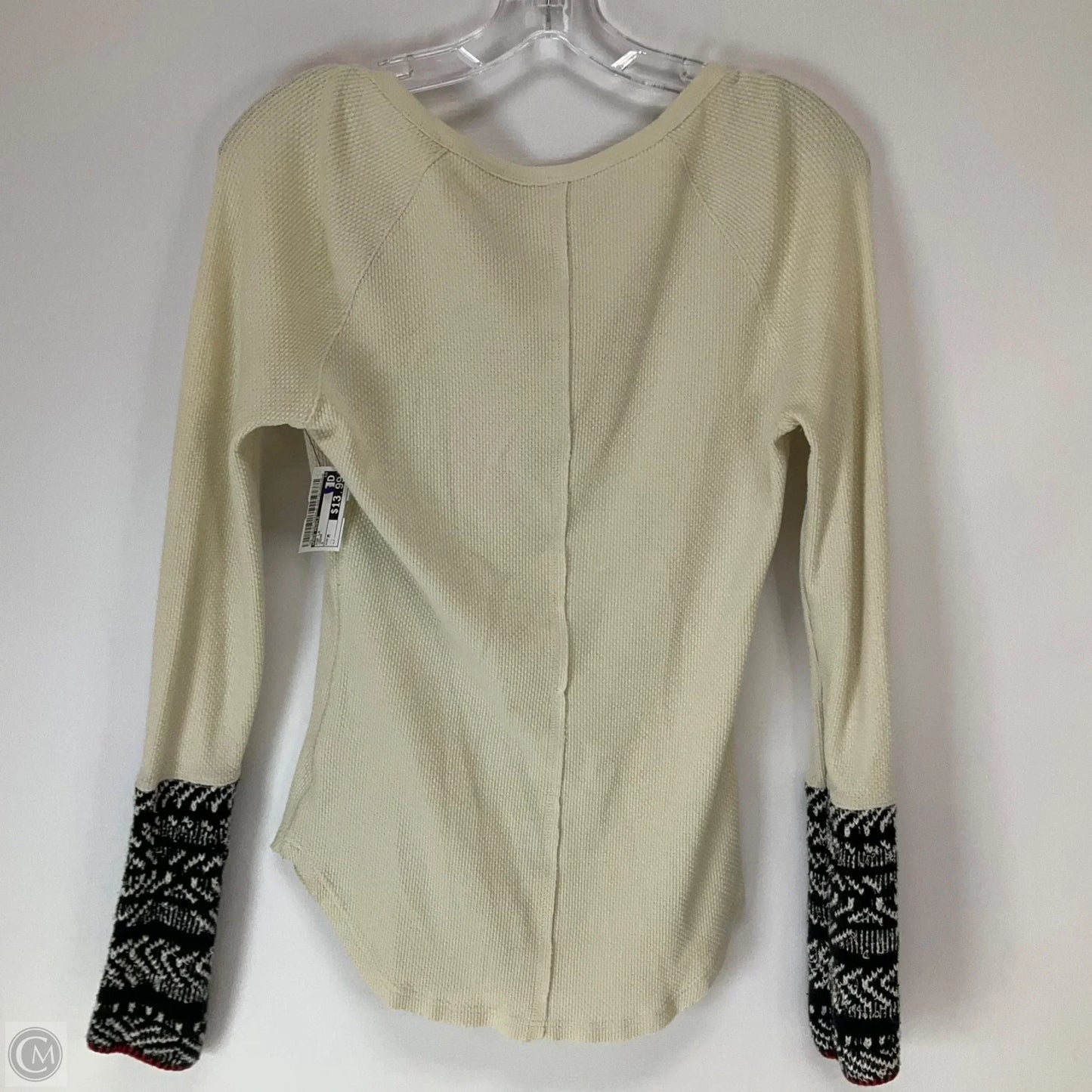 Top Long Sleeve By Free People In Cream, Size: M