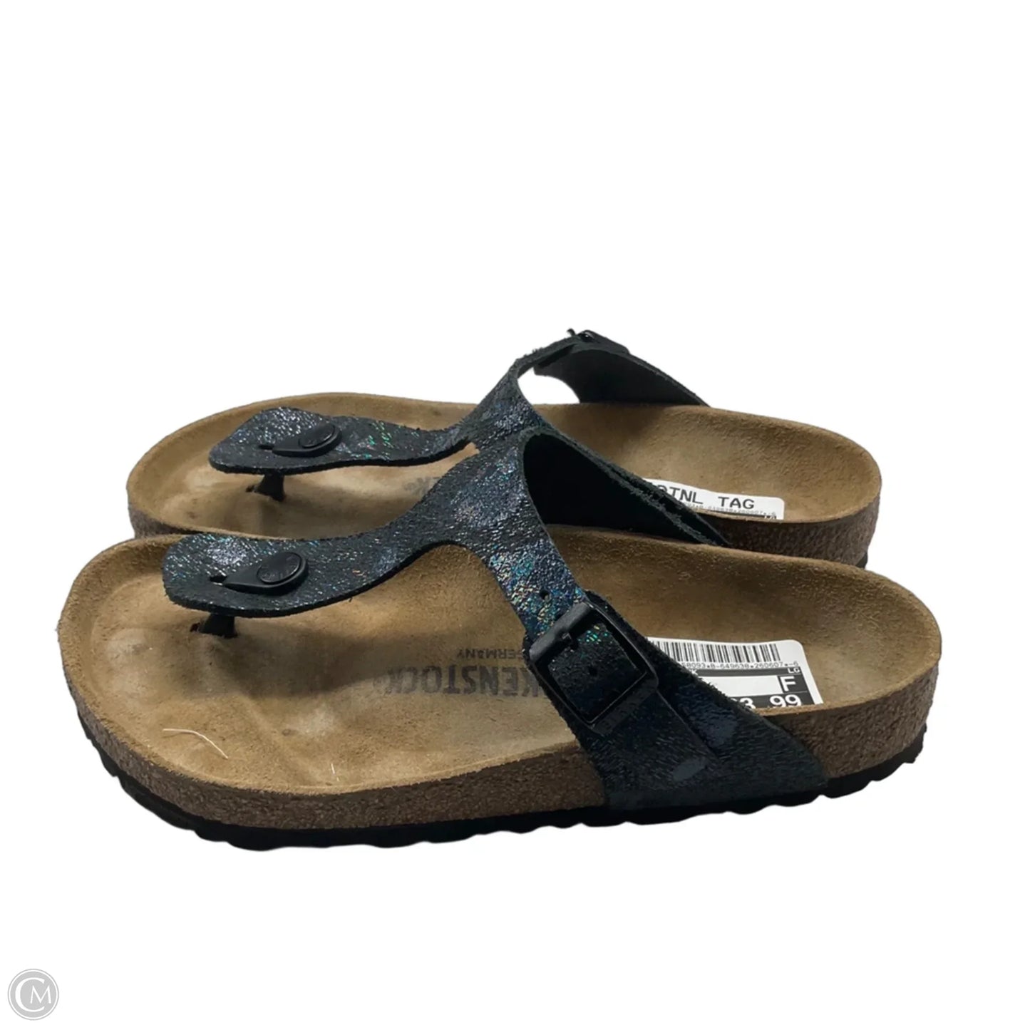 Sandals Flats By Birkenstock In Black, Size: 7.5