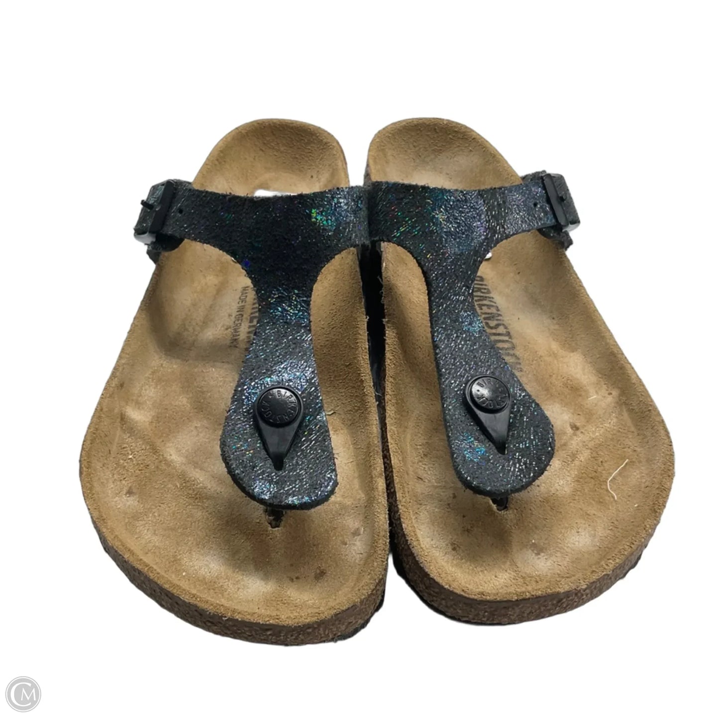 Sandals Flats By Birkenstock In Black, Size: 7.5