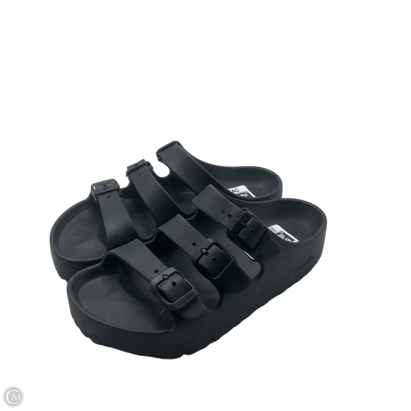 Sandals Flats By Birkenstock In Black, Size: 6