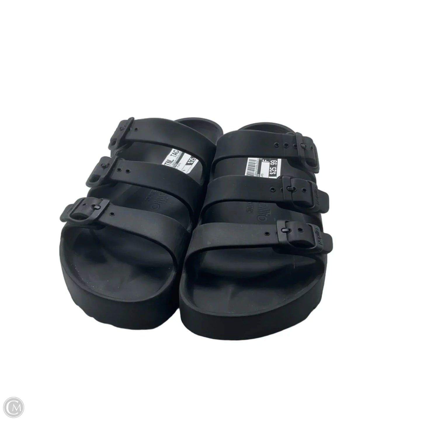 Sandals Flats By Birkenstock In Black, Size: 6