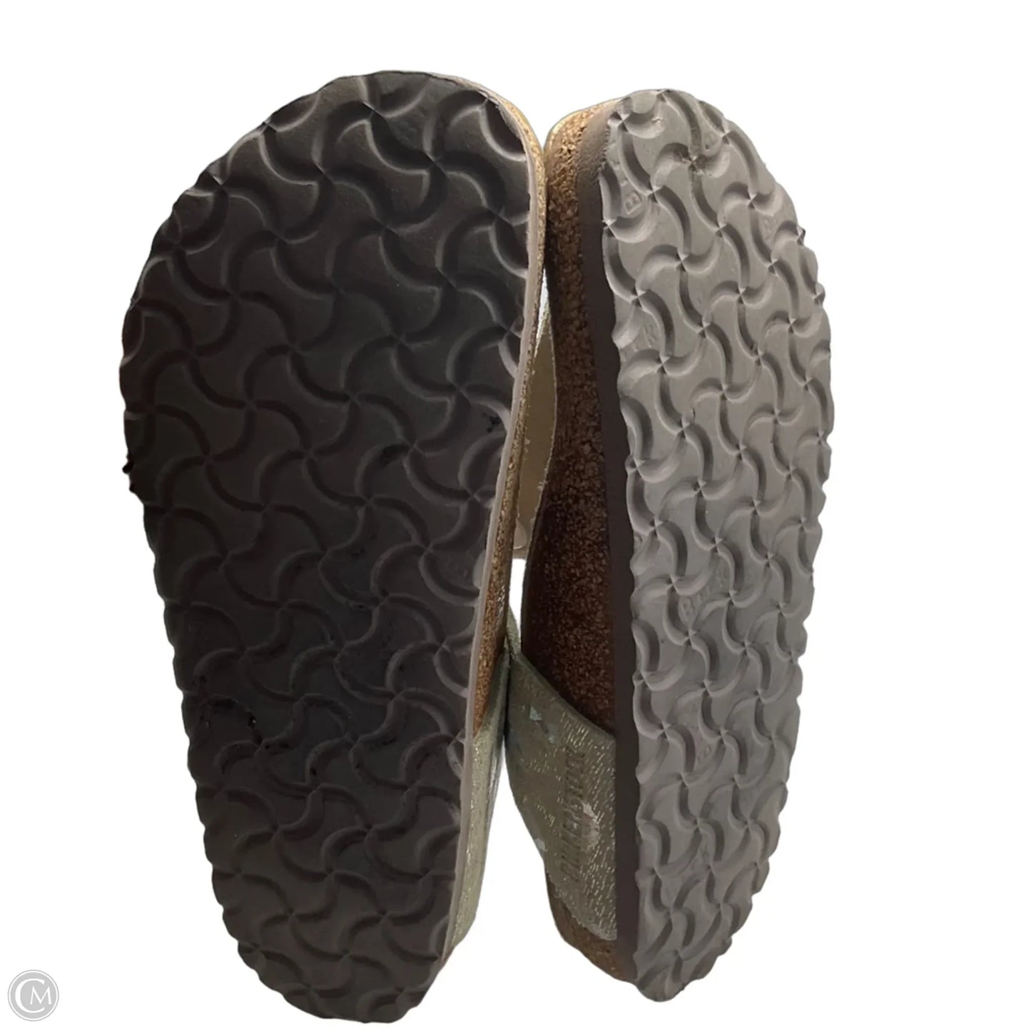 Sandals Flats By Birkenstock In Gold, Size: 6.5