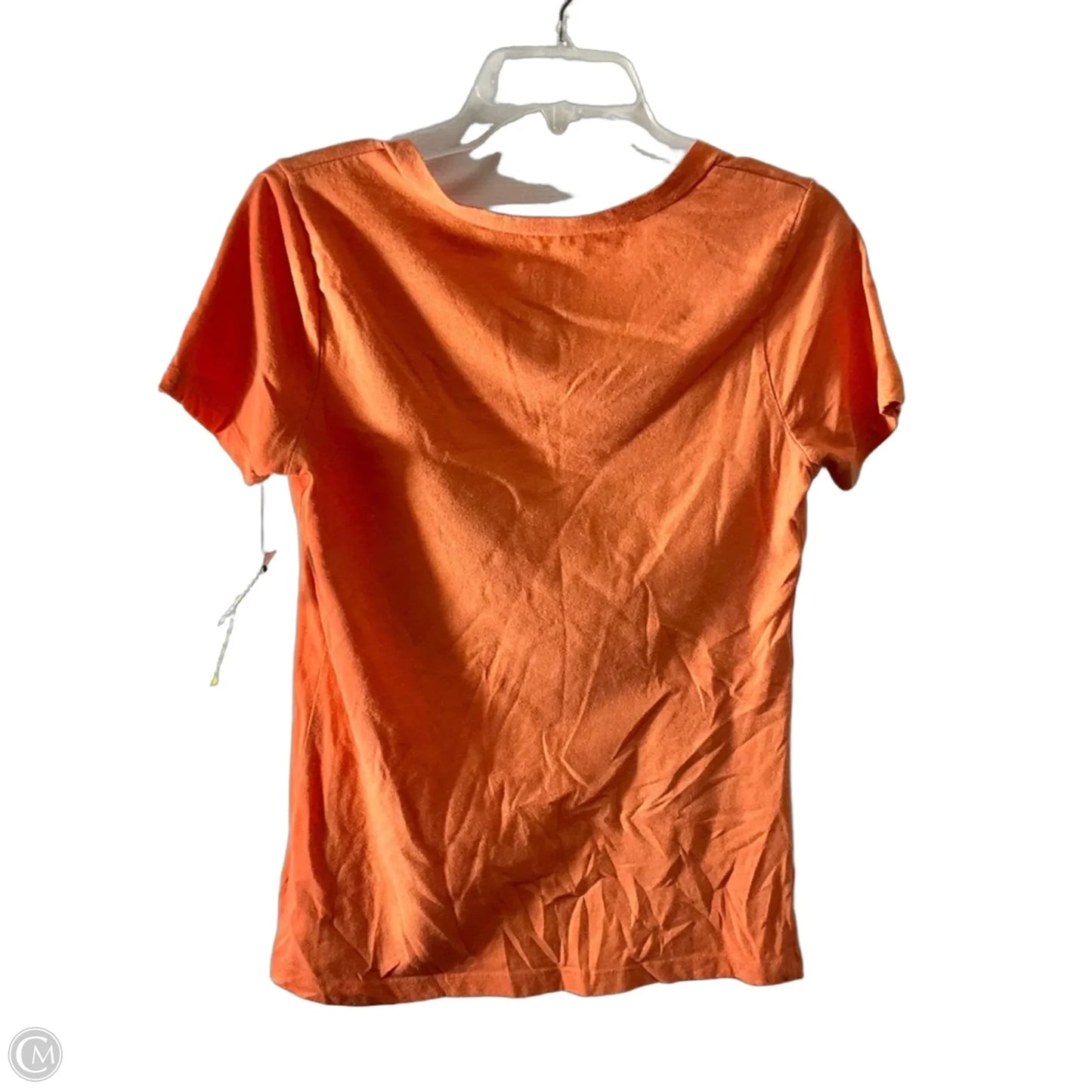 Athletic Top Short Sleeve By Nfl In Orange, Size: S