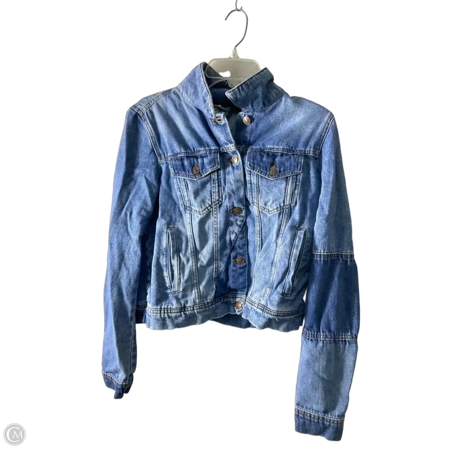 Jacket Denim By Free People In Blue Denim, Size: M