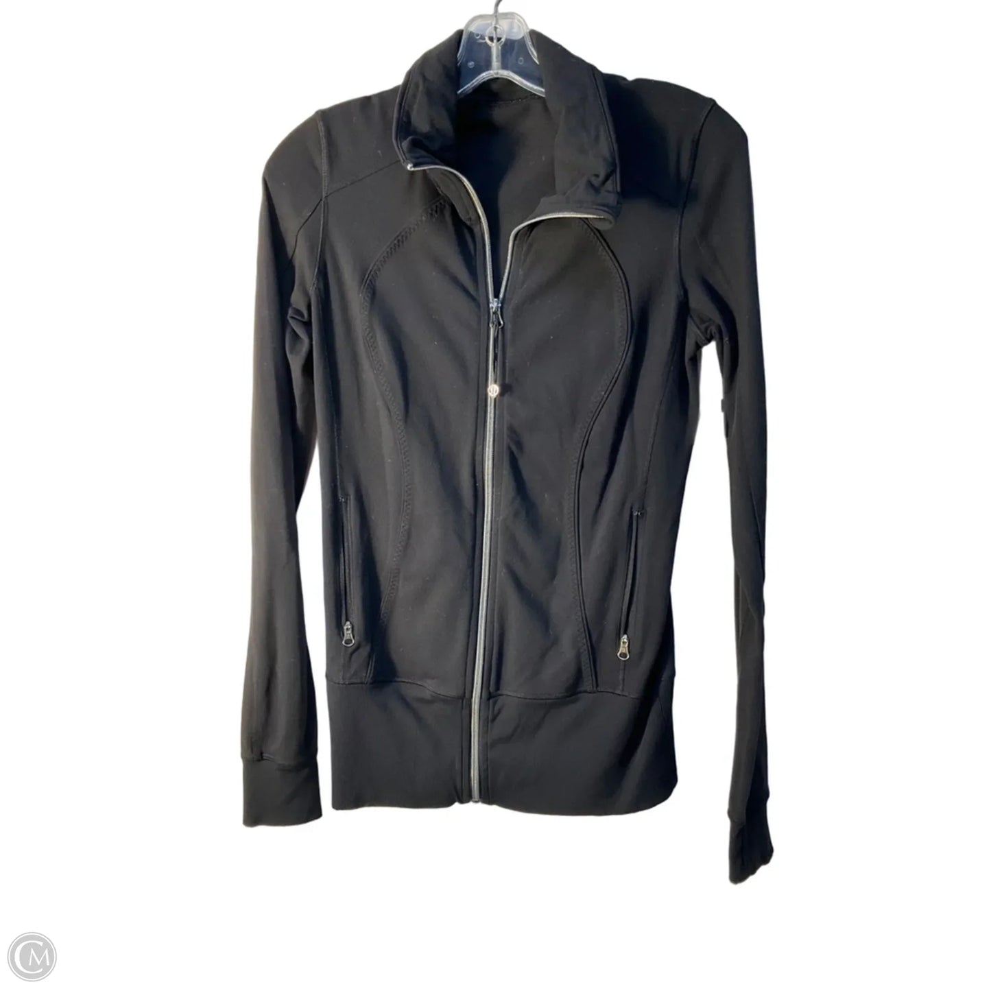 Athletic Jacket By Lululemon In Black, Size: 8