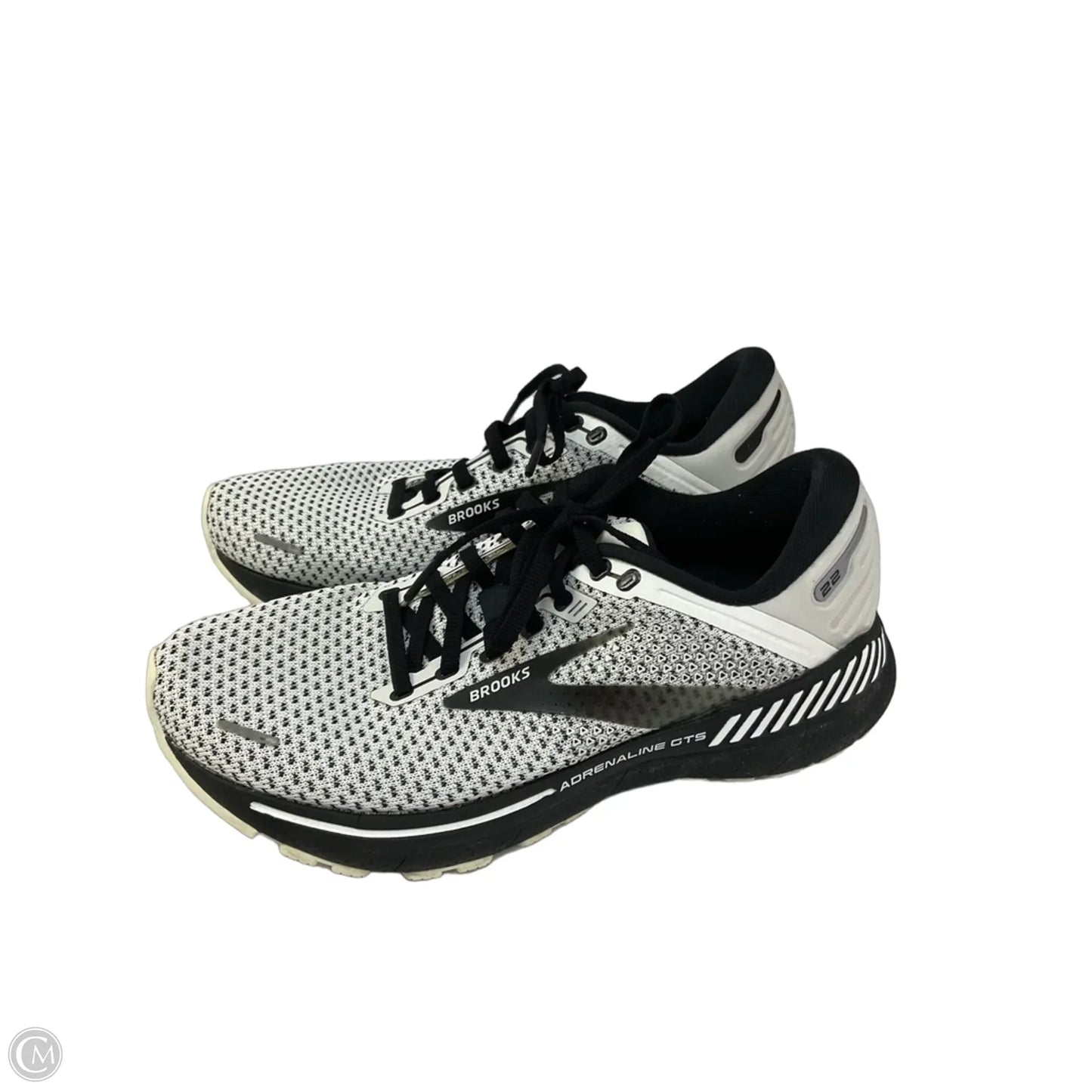 Shoes Athletic By Brooks In Black & White, Size: 8.5