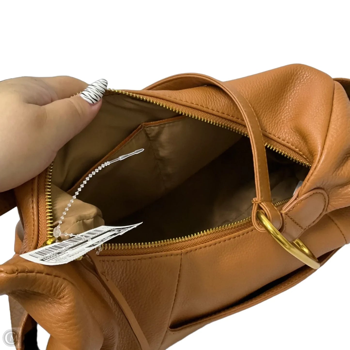 Handbag Leather By Hobo Intl, Size: Medium