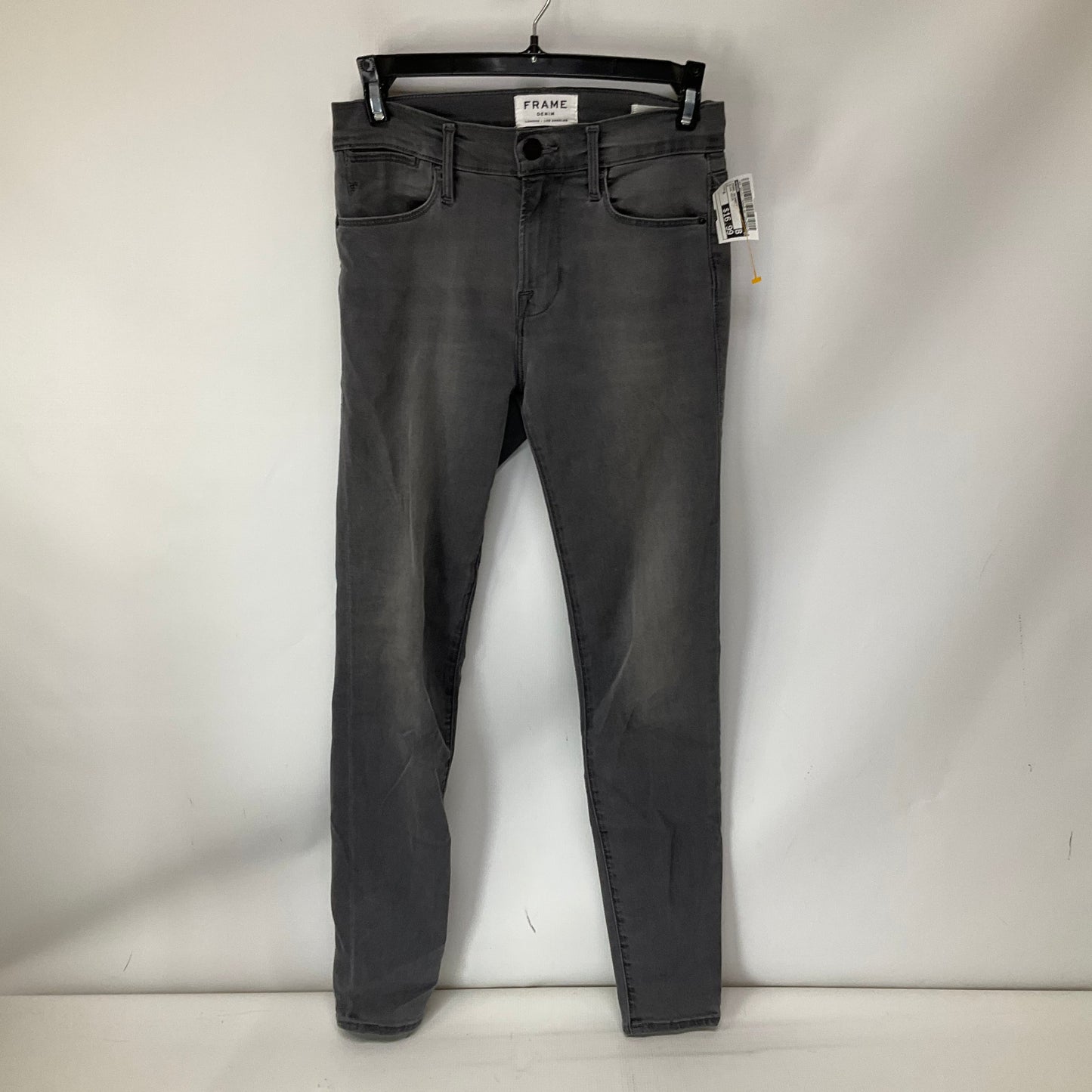 Jeans Skinny By Frame In Black Denim, Size: 0