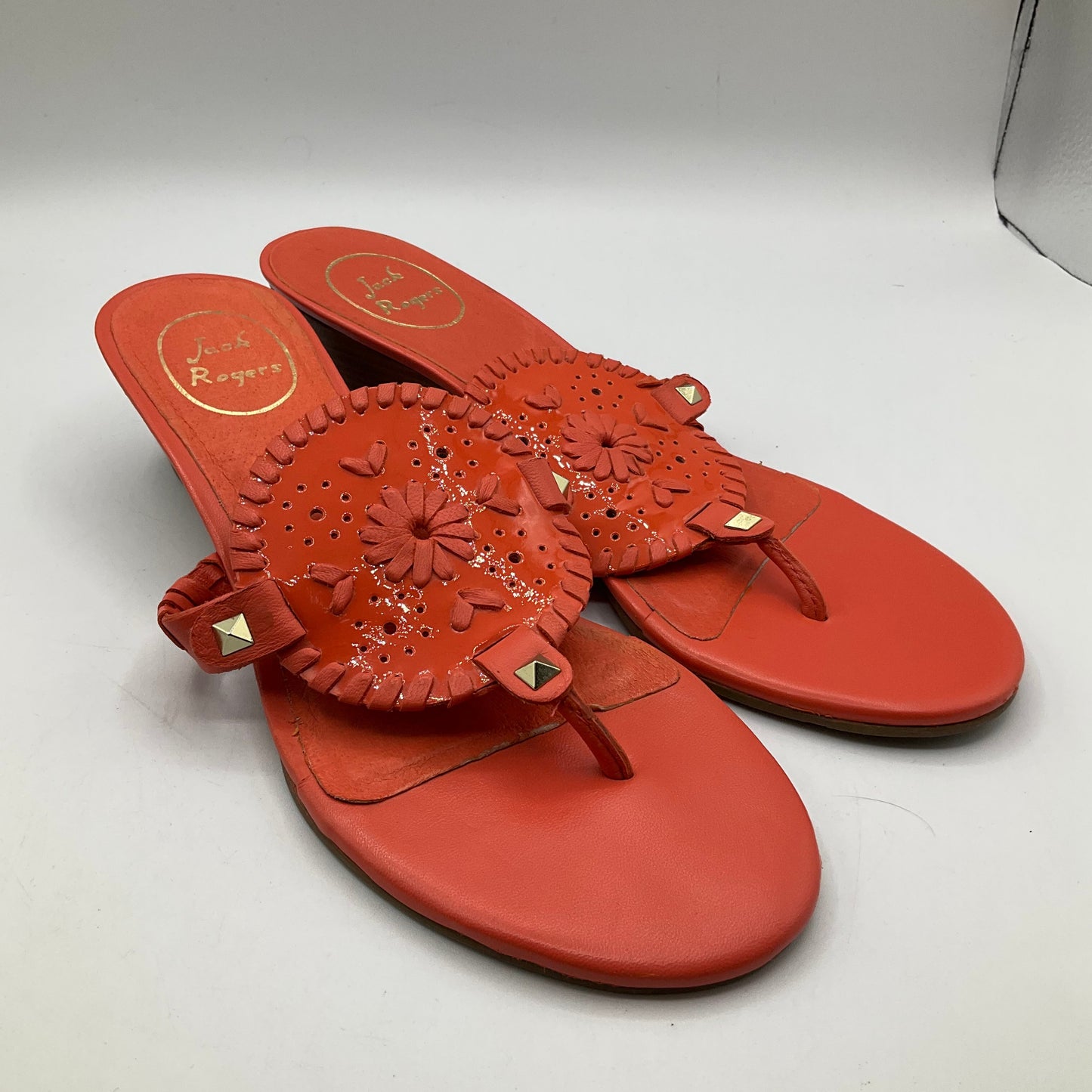 Orange Sandals Flats Jack Rogers, Size 8