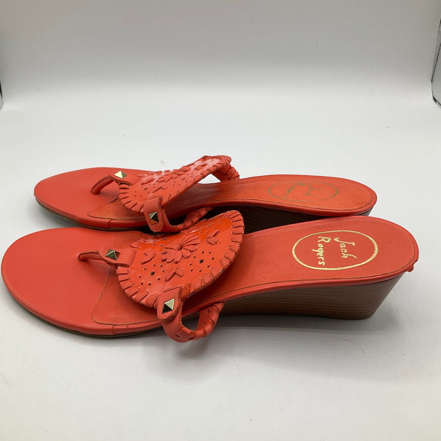 Orange Sandals Flats Jack Rogers, Size 8