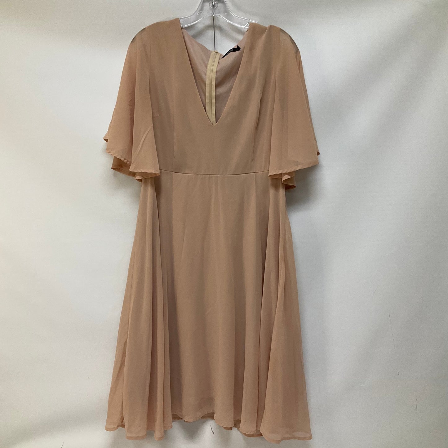 Peach Dress Party Long Boohoo Boutique, Size 10