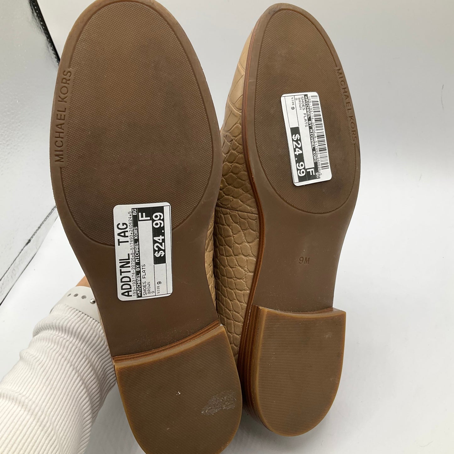 Brown Shoes Flats Michael By Michael Kors, Size 9