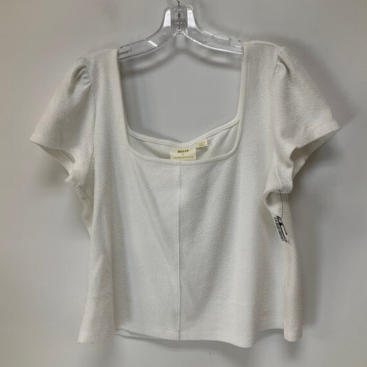 White Top Short Sleeve Maeve, Size Xl