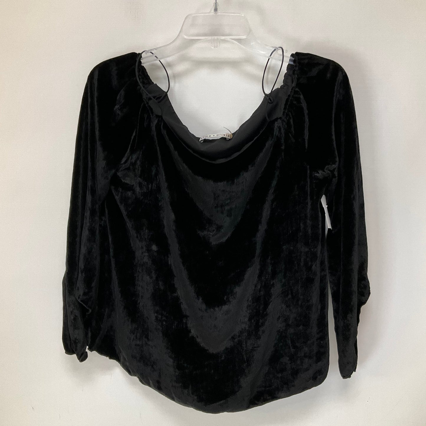 Black Top Long Sleeve Alice + Olivia, Size S