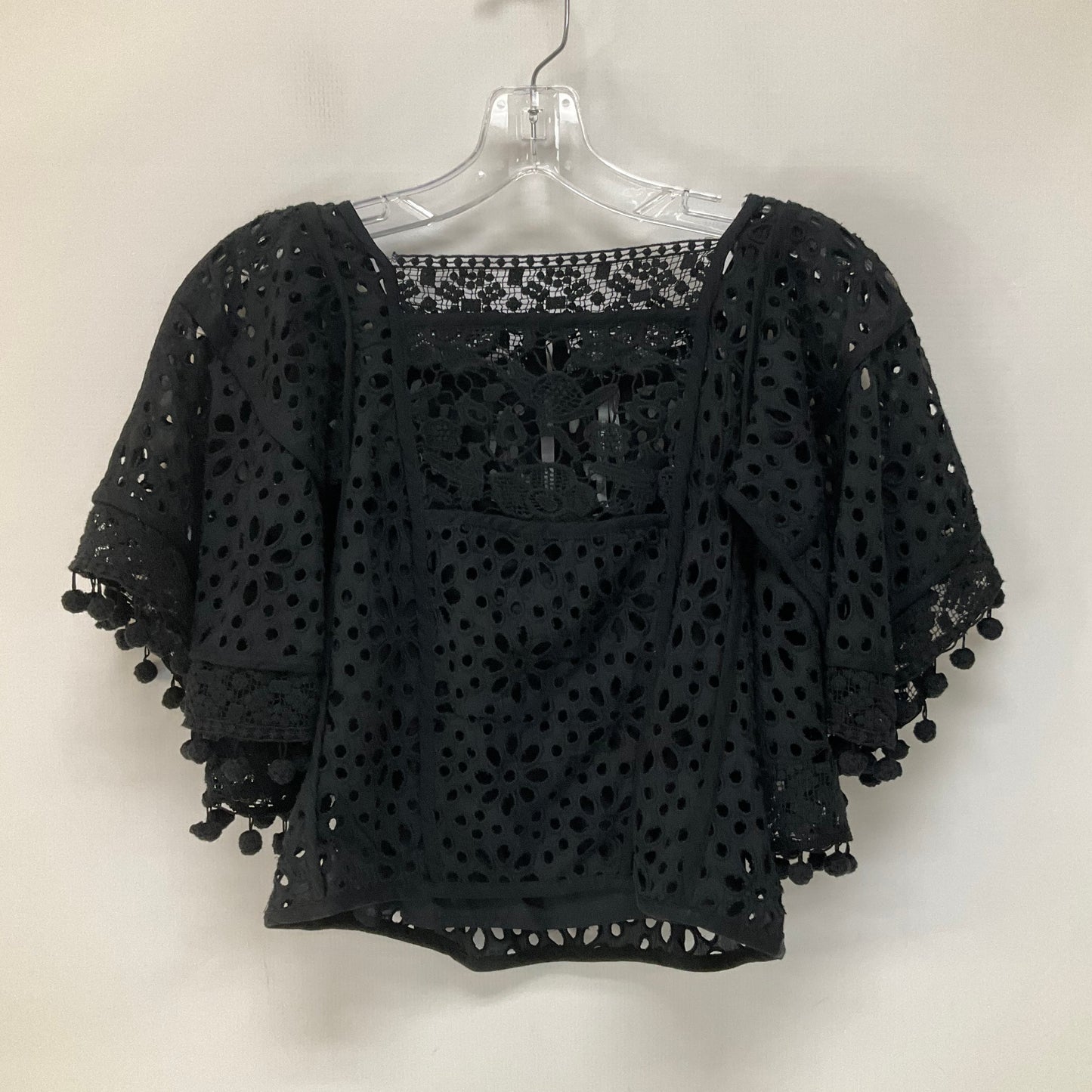 Black Top Short Sleeve Anthropologie, Size Xs