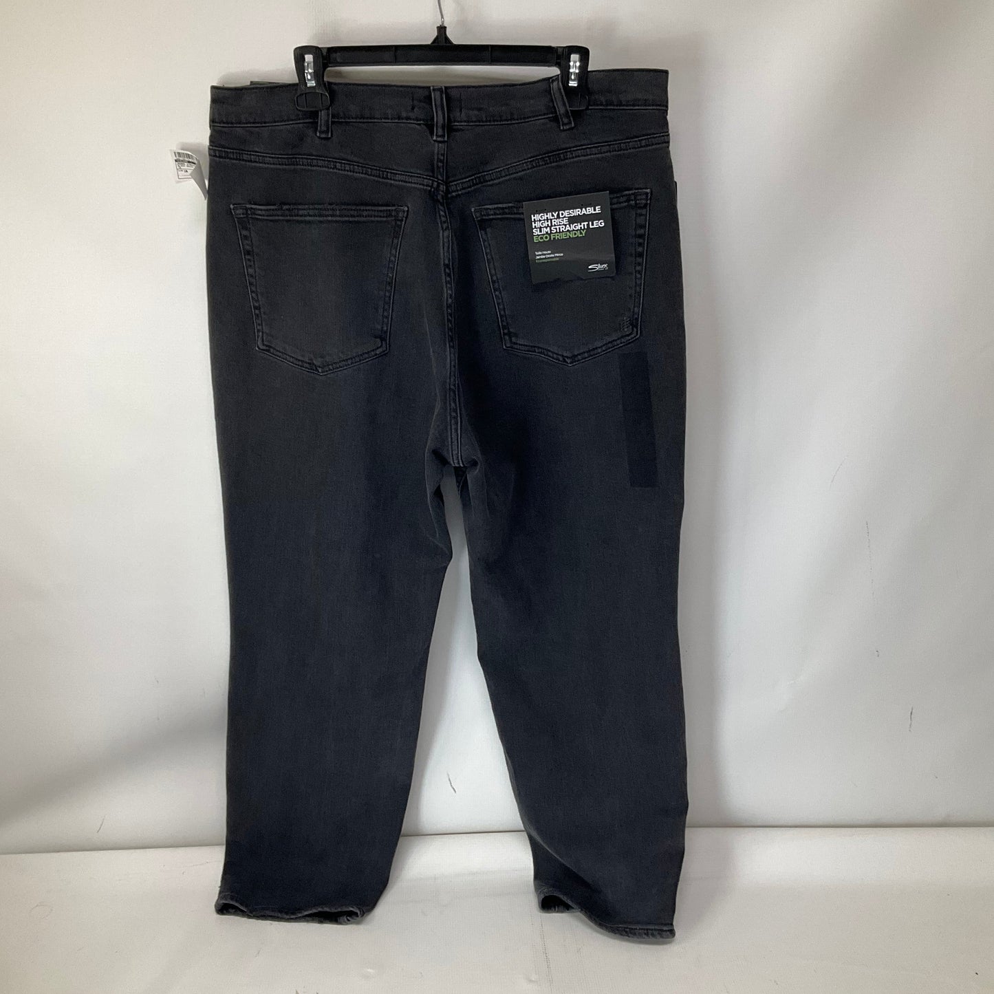 Jeans Straight By Silver In Black Denim, Size: 16