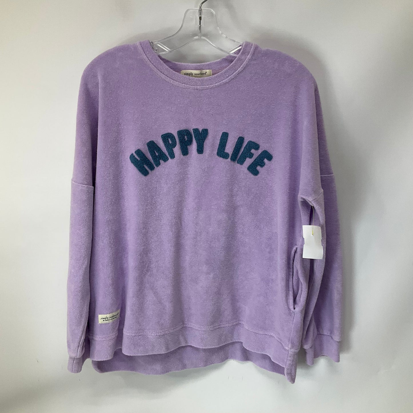 Top Long Sleeve By Simply Southern In Purple, Size: M