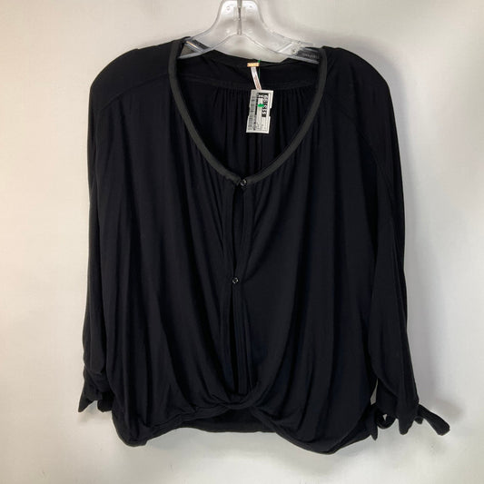 Top Long Sleeve By Free People In Black, Size: S