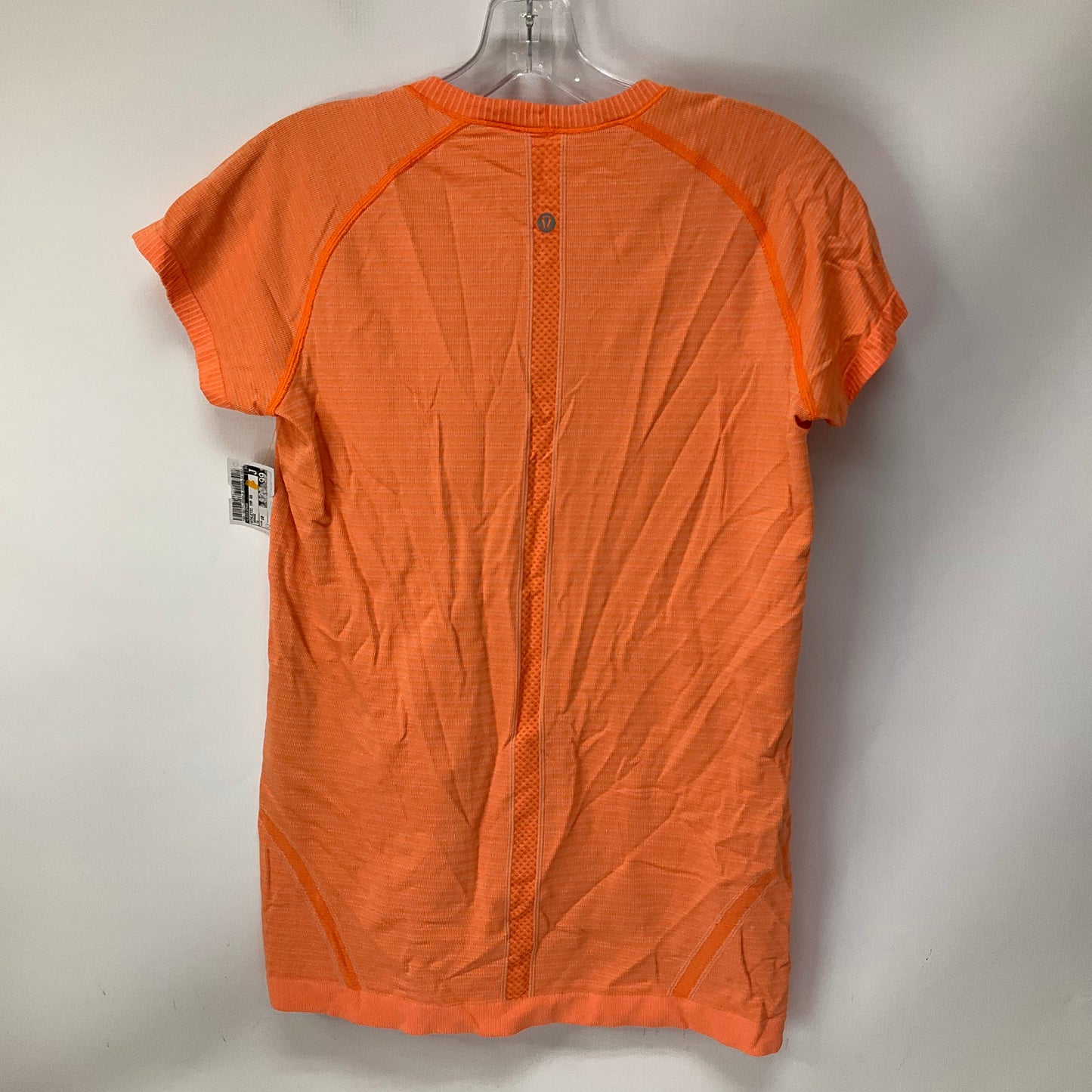 Athletic Top Short Sleeve By Lululemon In Orange, Size: 10