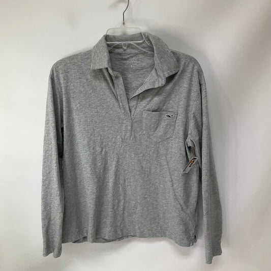 Top Long Sleeve By Vineyard Vines In Grey, Size: S