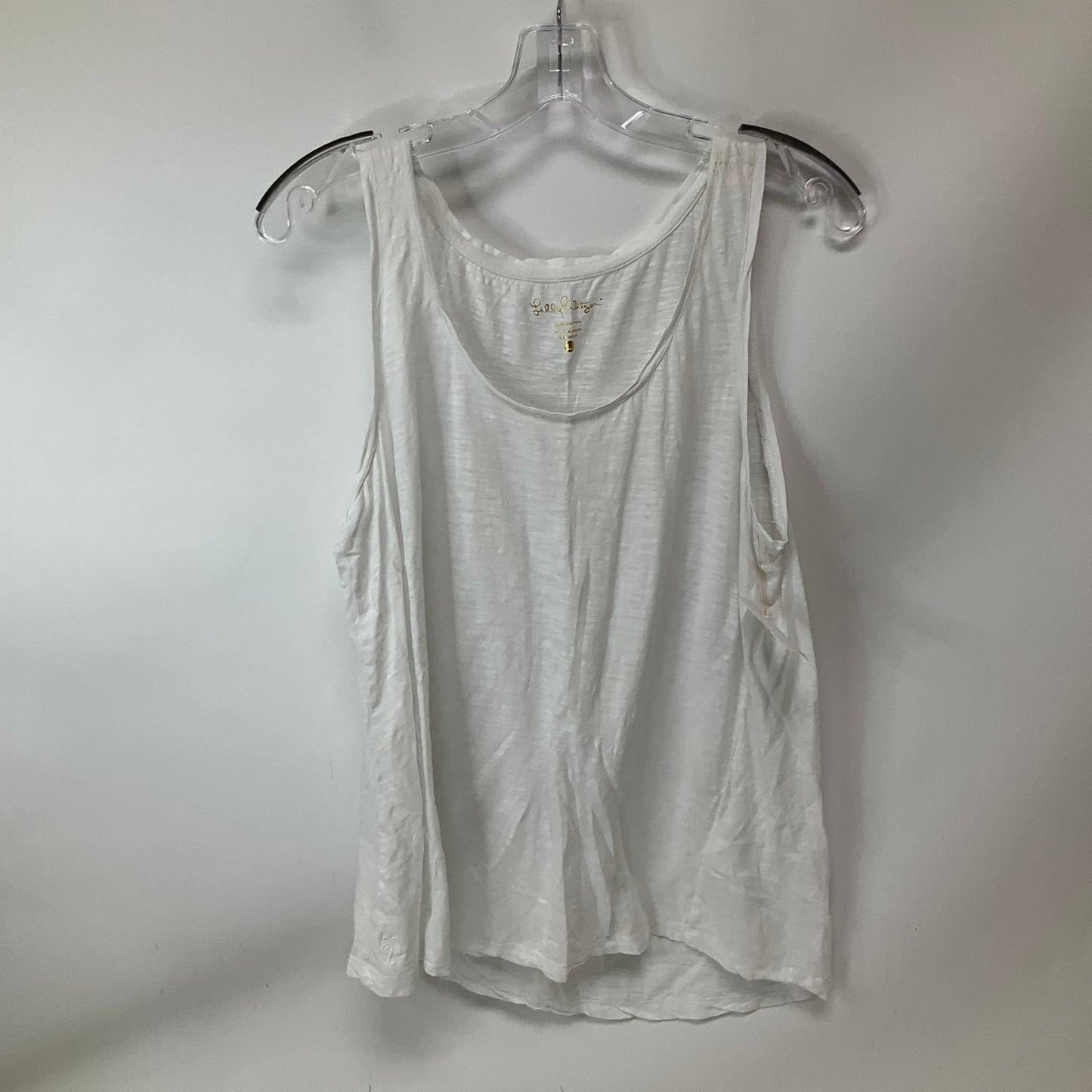 Top Sleeveless By Lilly Pulitzer In White, Size: L