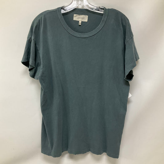 Top Short Sleeve Basic By The Great. In Blue, Size: 2