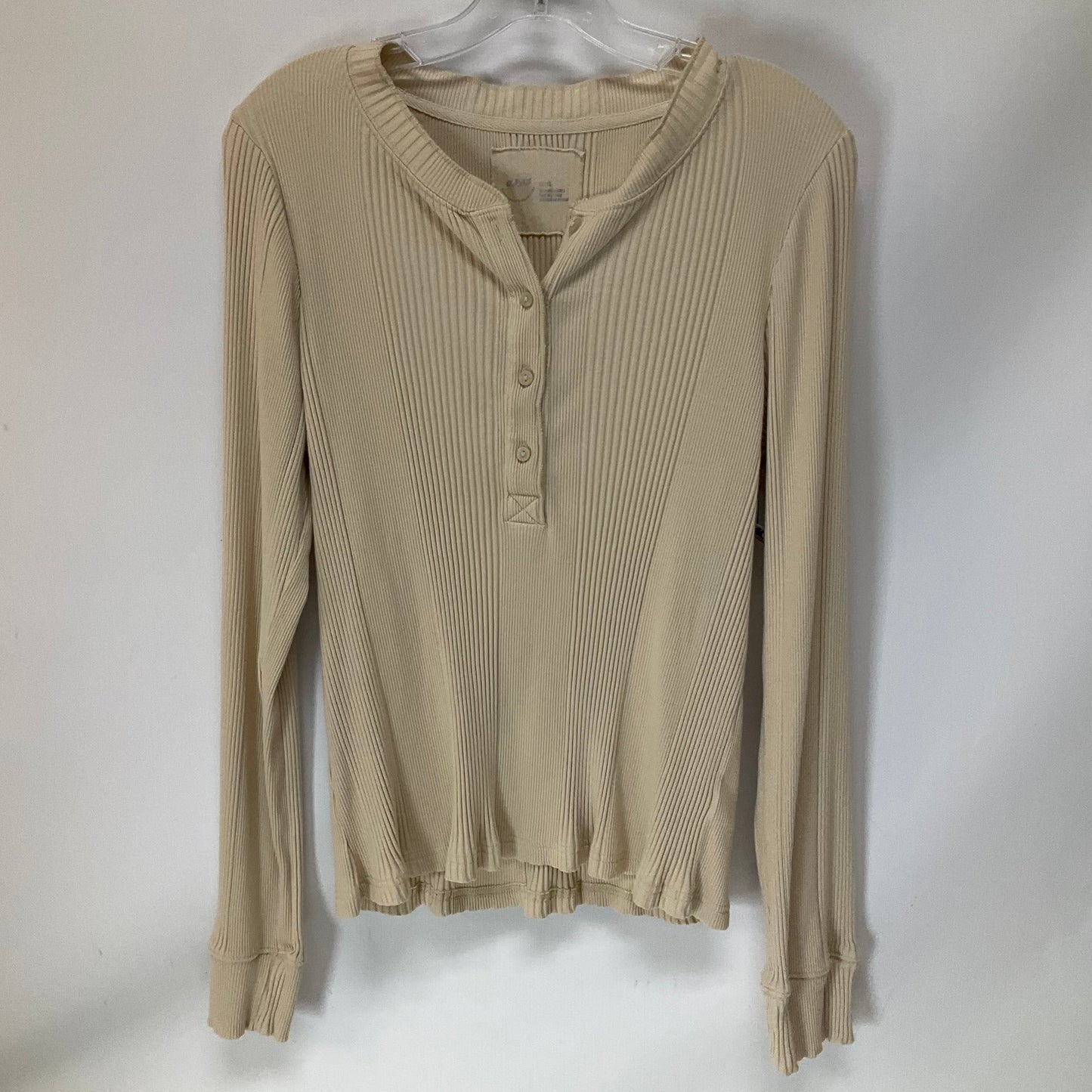 Top Long Sleeve By Aerie In Cream, Size: Xl