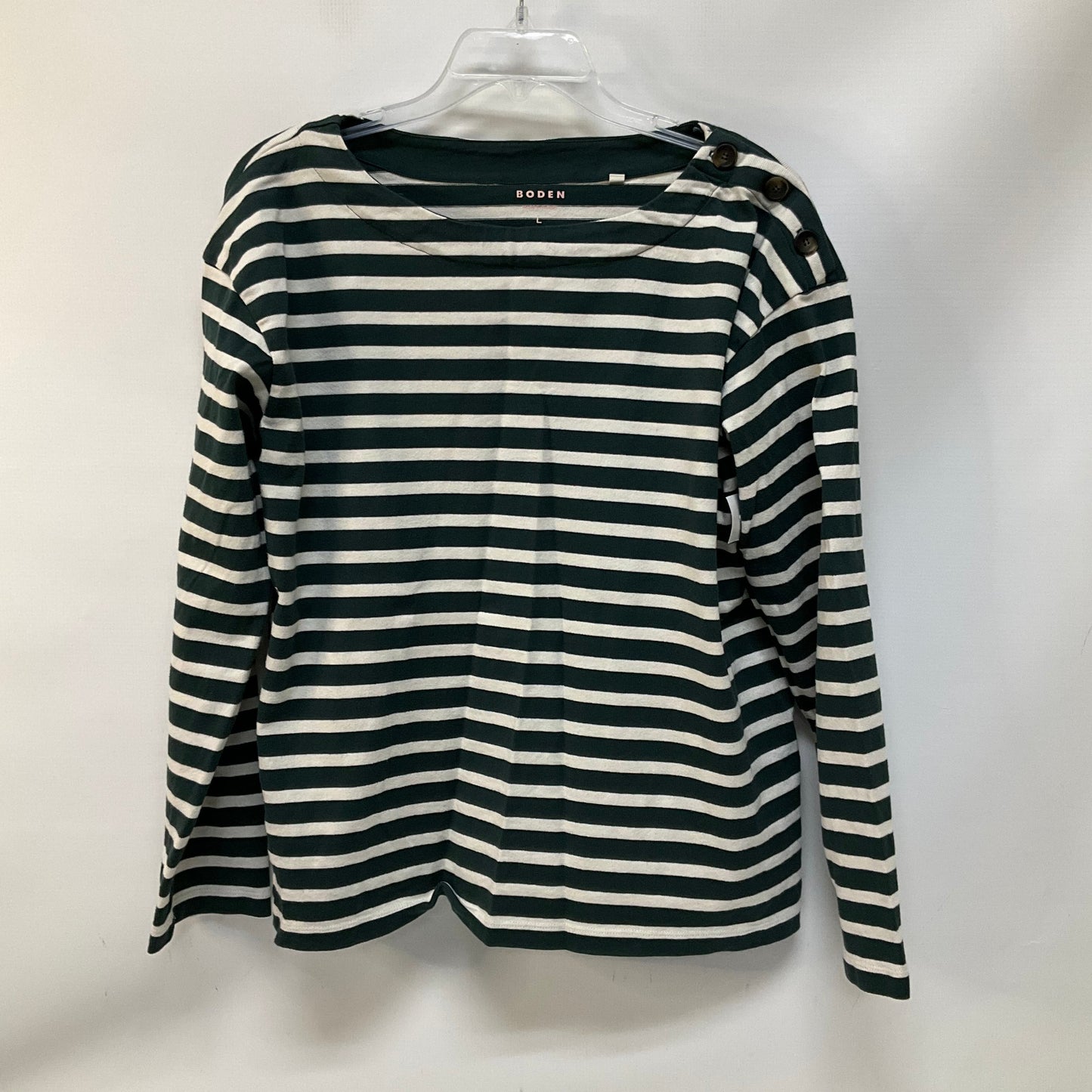 Top Long Sleeve By Boden In Striped Pattern, Size: 14