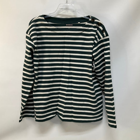 Top Long Sleeve By Boden In Striped Pattern, Size: 14