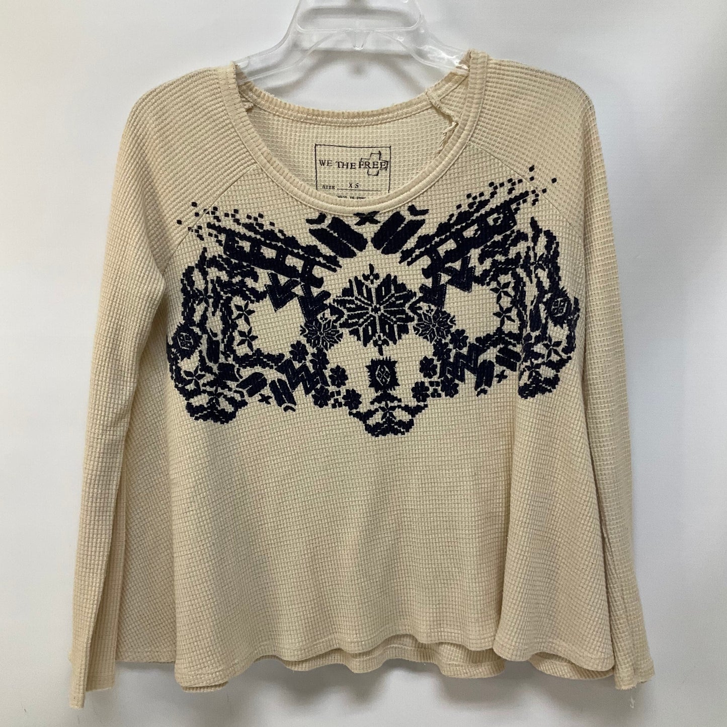 Top Long Sleeve By We The Free In Cream, Size: Xs