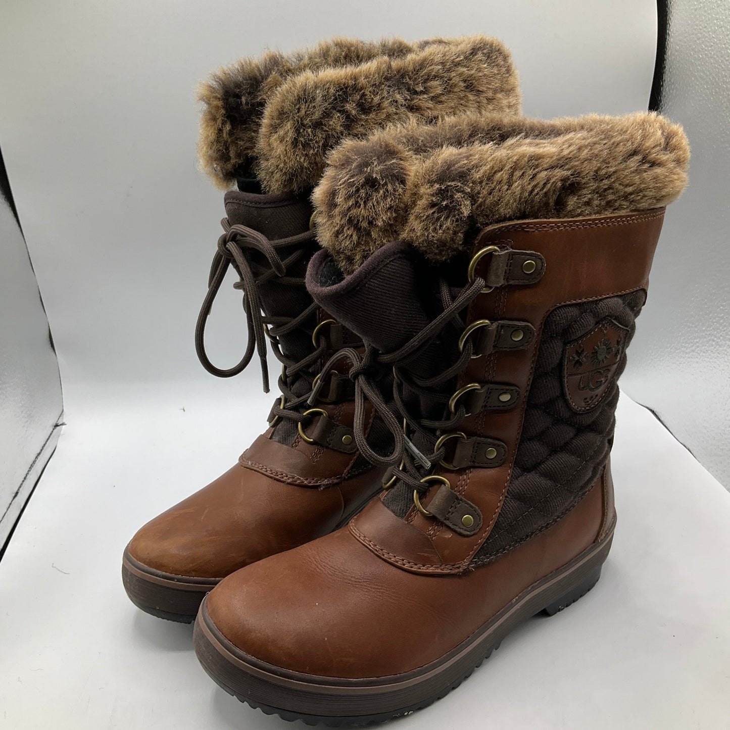 Boots Snow By Ugg In Brown, Size: 7