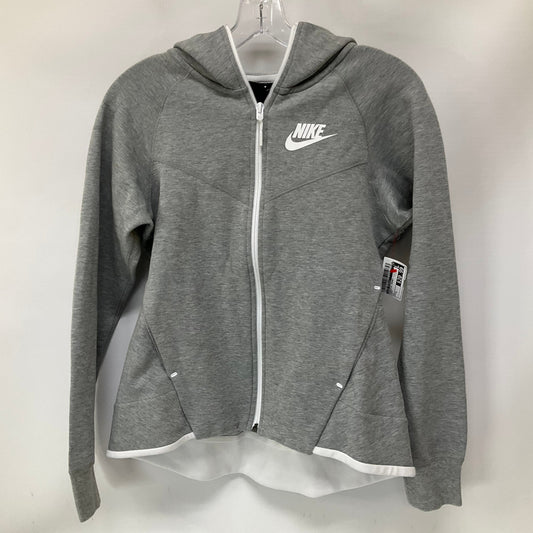 Athletic Jacket By Nike Apparel In Grey, Size: S