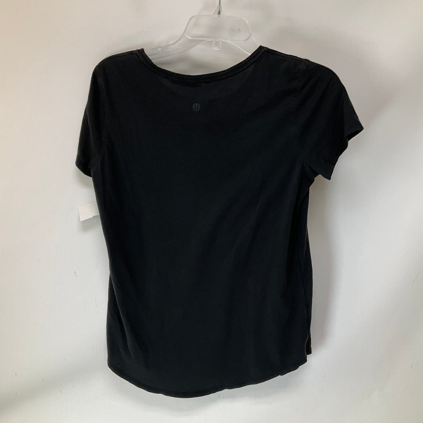 Athletic Top Short Sleeve By Lululemon In Black, Size: 6