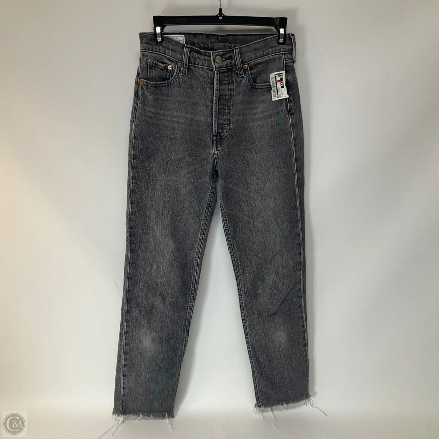 Jeans Straight By Gap In Black Denim, Size: 0