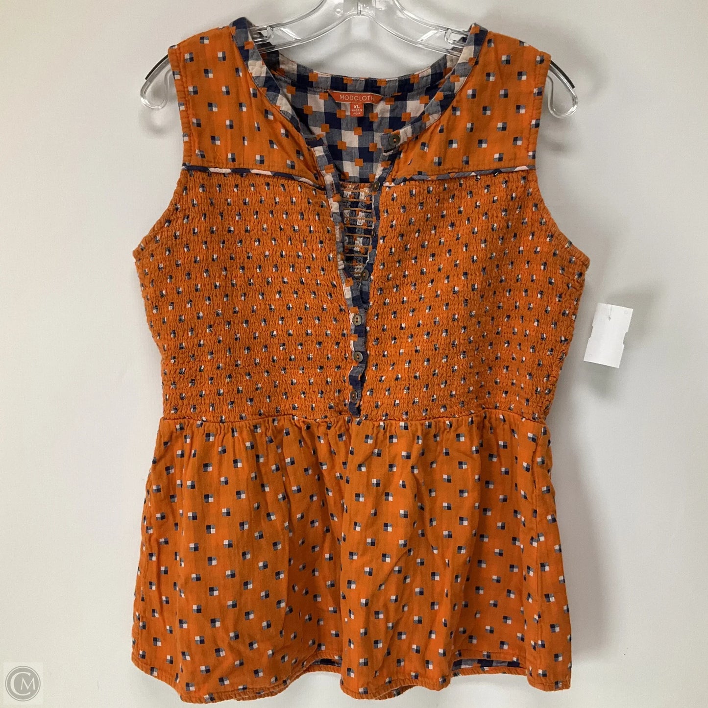 Top Sleeveless By Modcloth In Orange, Size: Xl