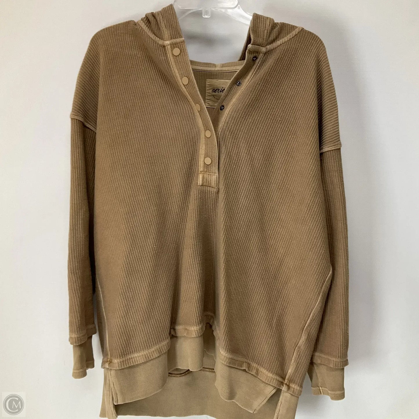 Sweatshirt Hoodie By Aerie In Tan, Size: S