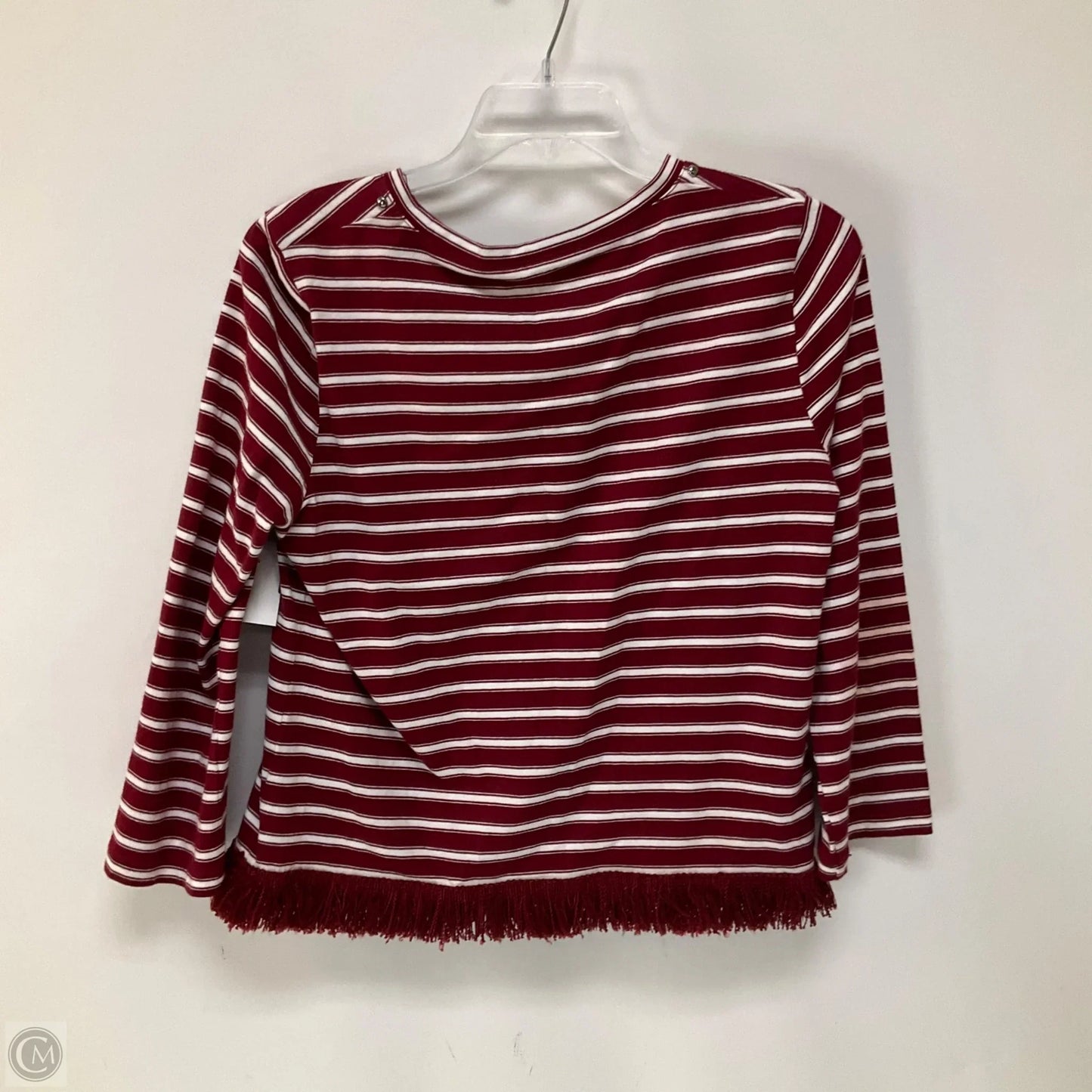 Top Long Sleeve Designer By Kate Spade In Striped Pattern, Size: M