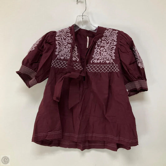 Top Short Sleeve By Free People In Purple, Size: Xs