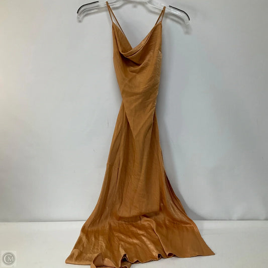 Dress Party Long By Clothes Mentor In Orange, Size: 4