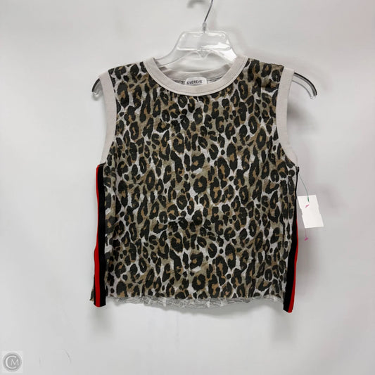 Top Sleeveless By Evereve In Animal Print, Size: Xs