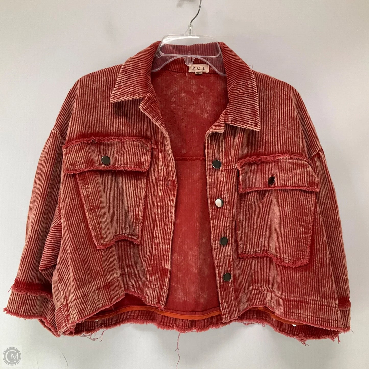 Jacket Shirt By Pol In Red, Size: S