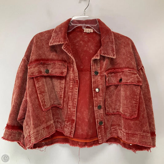 Jacket Shirt By Pol In Red, Size: S