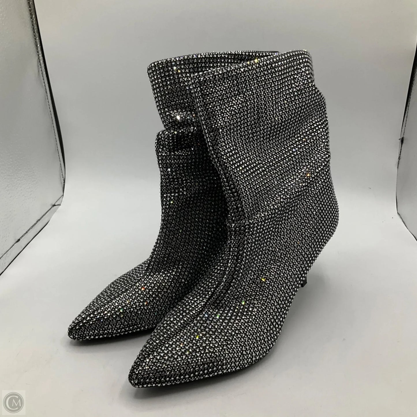 Boots Ankle Heels By Open Edit In Silver, Size: 8