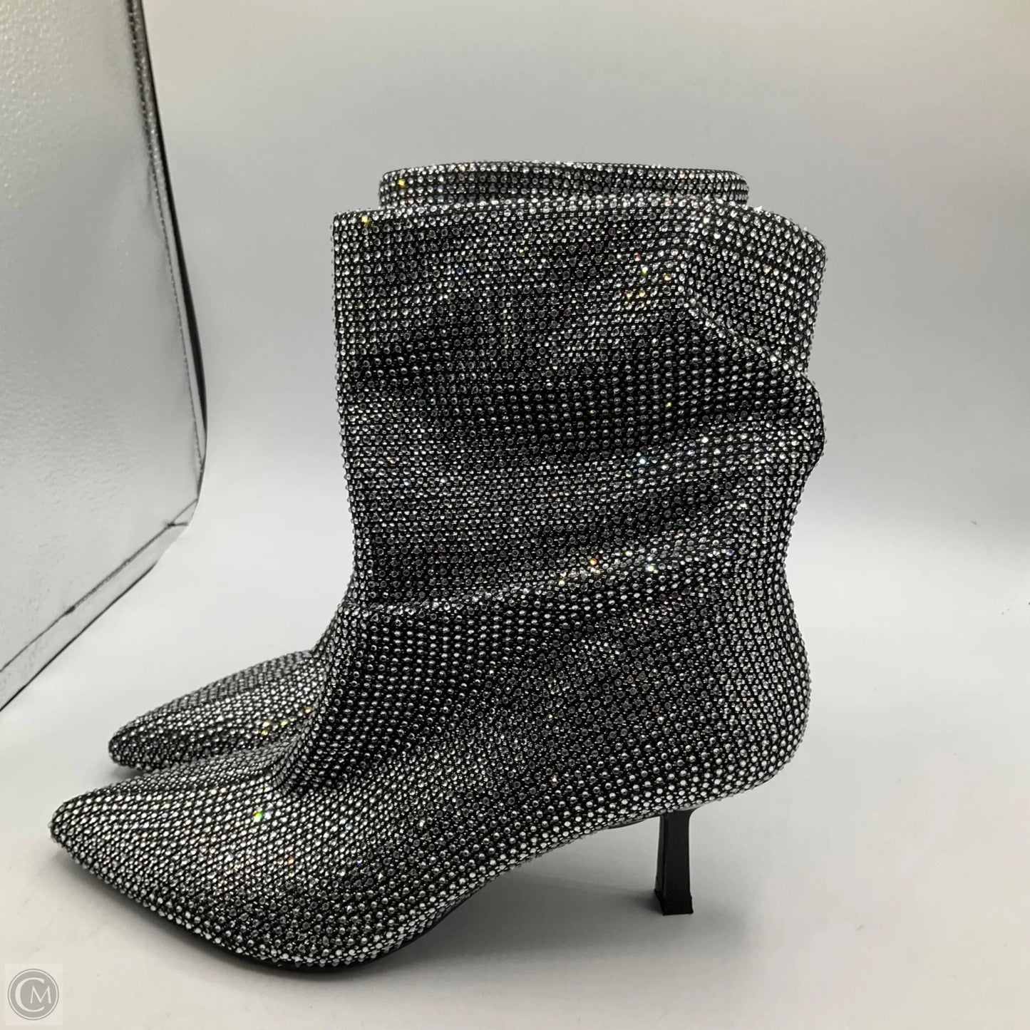 Boots Ankle Heels By Open Edit In Silver, Size: 8