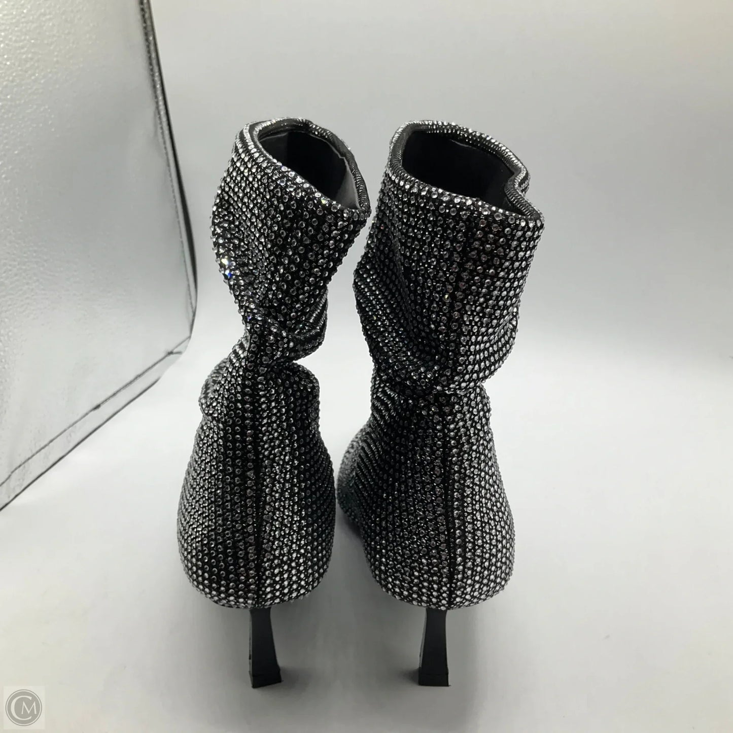 Boots Ankle Heels By Open Edit In Silver, Size: 8