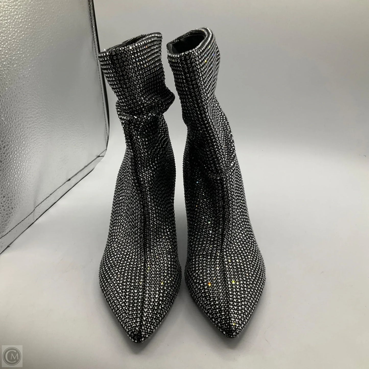 Boots Ankle Heels By Open Edit In Silver, Size: 8