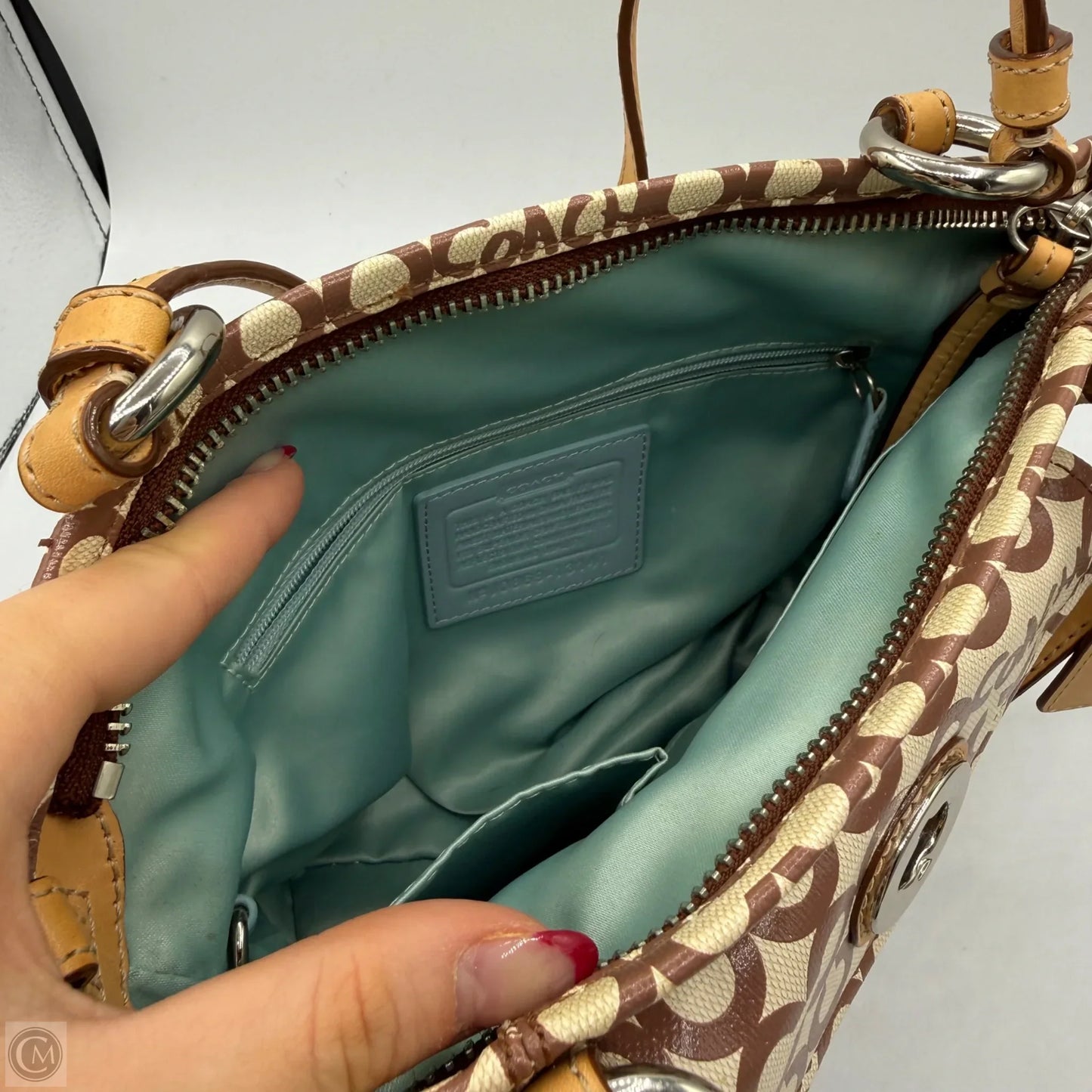 Handbag Designer By Coach, Size: Small