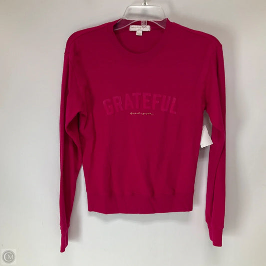 Top Long Sleeve By Spiritual Gangster In Pink, Size: S