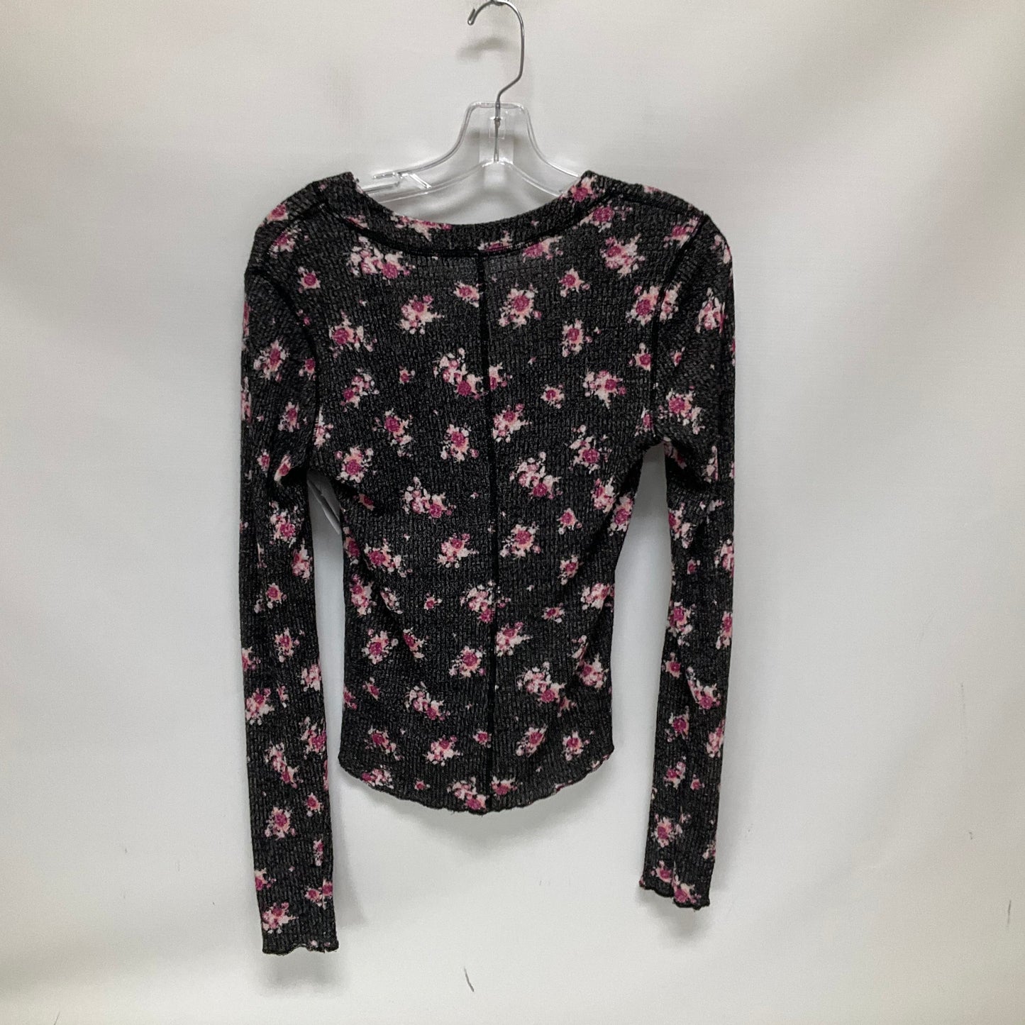 Black & Pink Top Long Sleeve Free People, Size M