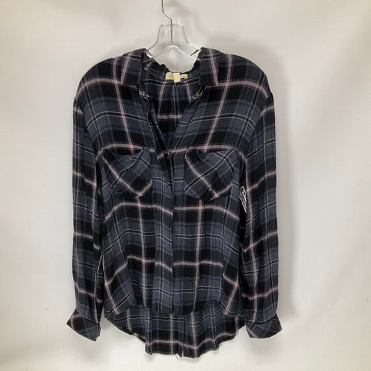 Plaid Pattern Top Long Sleeve Cloth & Stone, Size S